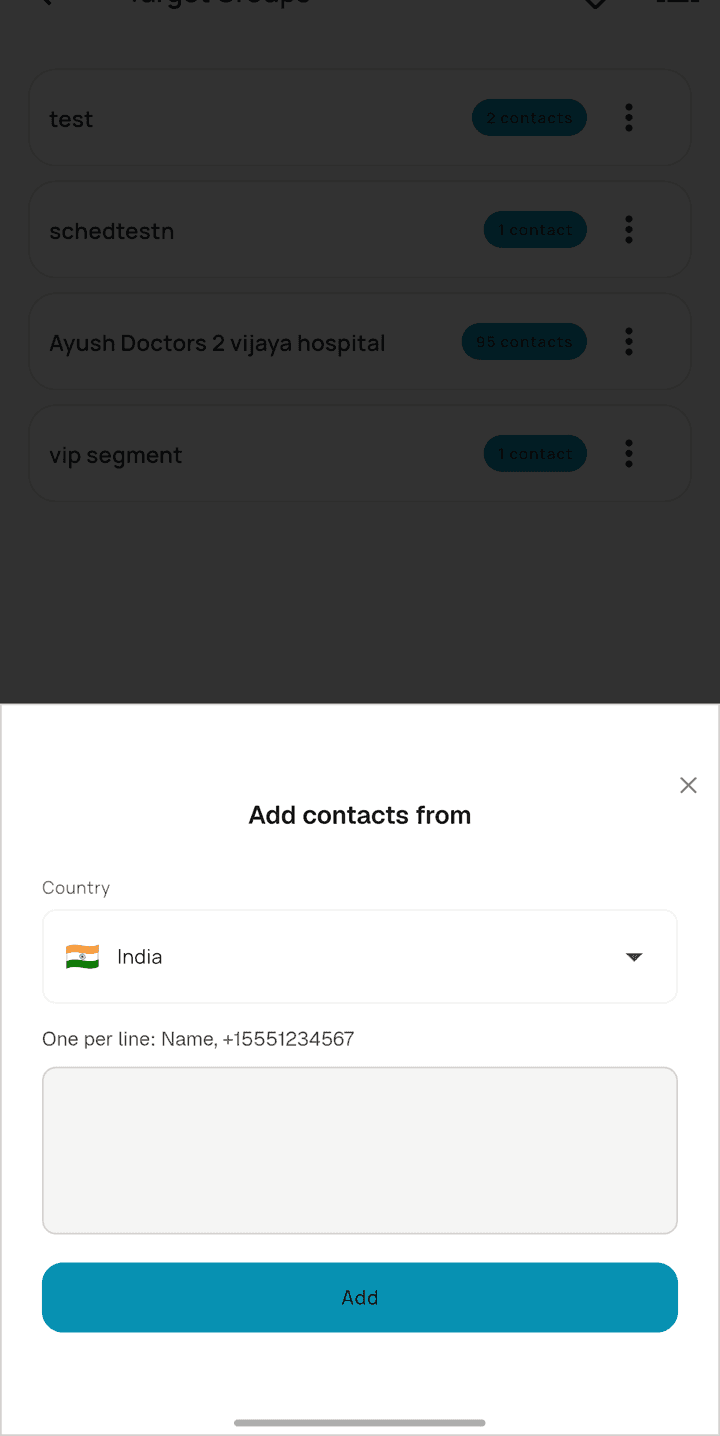 Typing numbers in by hand, one per line