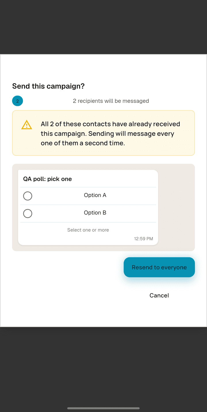 Checking the poll over before it goes out