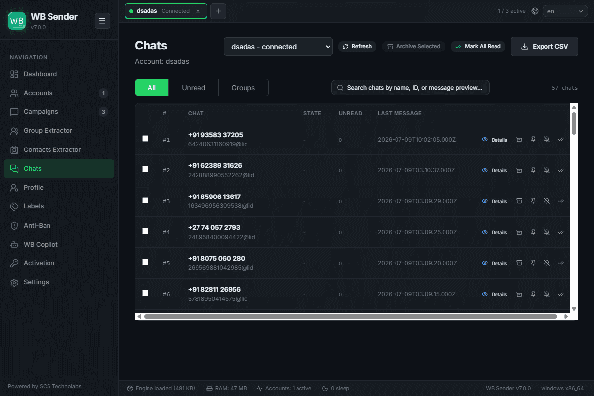 Chat Management UI