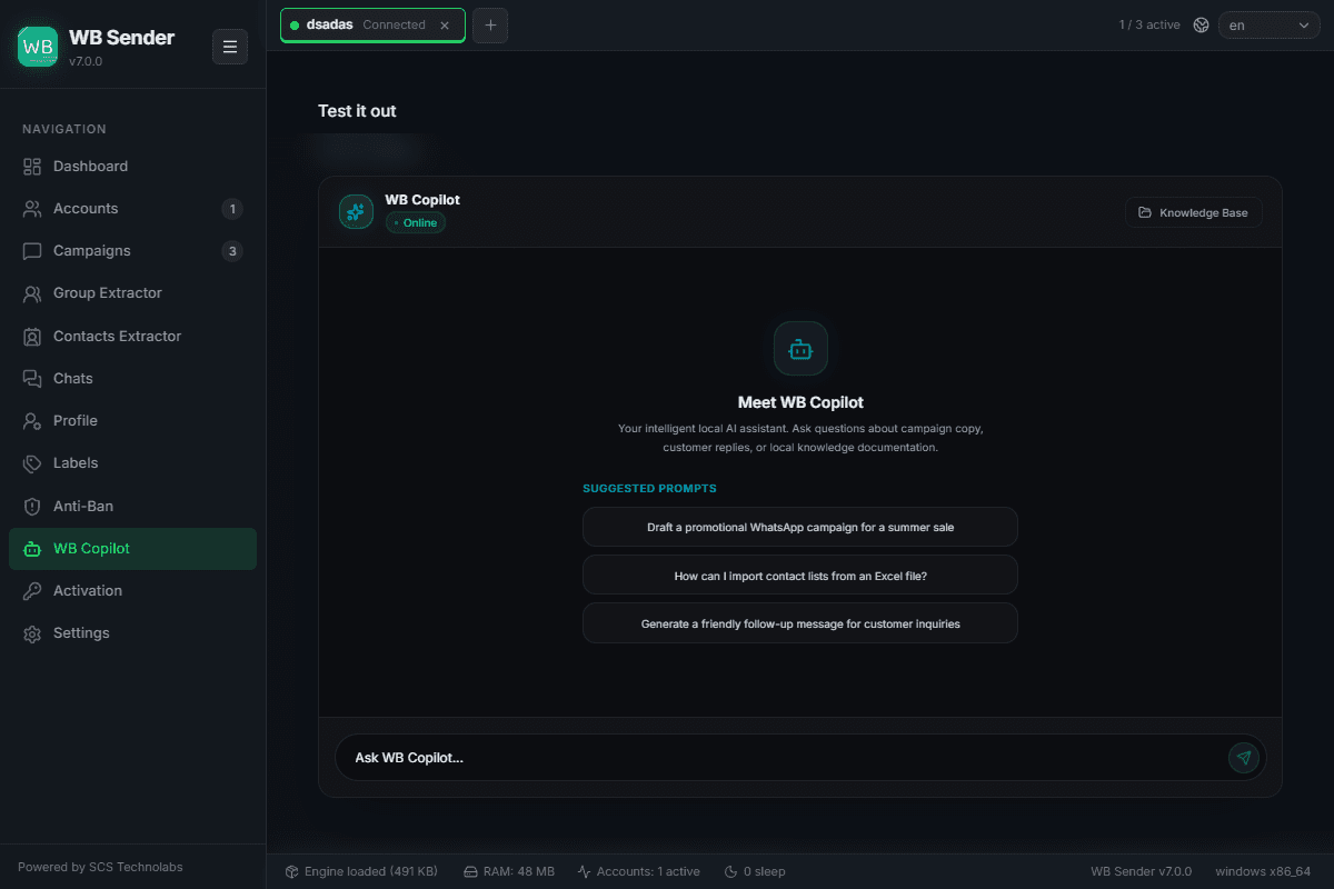 AI Setup UI